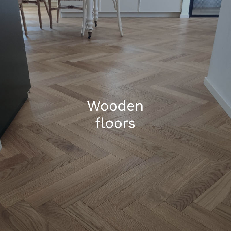 Wooden floors button off